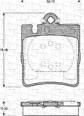 MAGNETI MARELLI 363702161082 -  Комплект тормозных колодок, дисковый тормоз